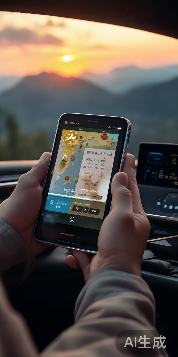 在出发前，确保您的导航设备已更新，采用高德地图、百